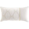 Image de Douceur d'intérieur - Coussin déhoussable polycoton imprimé métallise Maho blanc 30x50 cm