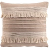 Image de Douceur d'intérieur - Coussin déhoussable franges Cirrus beige - 45x45 cm 45x45 cm
