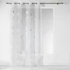Image de Douceur d'Intérieur, Voilage à Oeillets (140 x 240 cm) Infinity Blanc, Voile Imprimé Métallisé