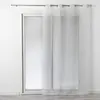 Image de Douceur d'Intérieur, Voilage à Oeillets (140 x 240 cm) Dixie Blanc/Argent, Luminette Fils Métallisés