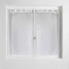 Image de Douceur d'Intérieur, Paire Droite à Passants (2 x 45 x 90 cm) Filiane Blanc, Voile Sablé Appliqué