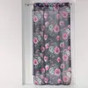 Image de Douceur d'Intérieur, Voilage à Oeillets (140 x 240 cm) Flower Life Prune, Voile Sablé Imprimé