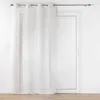 Image de Douceur d'Intérieur, Voilage à Oeillets (140 x 240 cm) Lorea Naturel, Voile Sablé Imprimé Métallisé