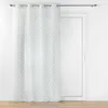 Image de Douceur d'Intérieur, Voilage à Oeillets (140 x 240 cm) Lorea Sauge, Voile Sablé Imprimé Métallisé