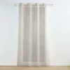 Image de Douceur d'Intérieur, Voilage à Oeillets (140 x 240 cm) Galactee Taupe, Voile Sablé Brodé
