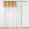 Image de Douceur d'Intérieur, Voilage à Oeillets (140 x 240 cm) Janara Ocre, Voile Sablé avec Top Polycoton et Jute