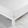Image de douceur d'intérieur, Drap Housse (160 x 200 cm) Lina Blanche, 100% Coton