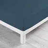 Image de douceur d'intérieur, Drap Housse (180 x 200 cm) Lina Bleu Nuit, 100% Coton