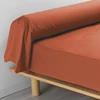 Image de Douceur d'intérieur - Taie de traversin Percaline terracotta 85x185 cm