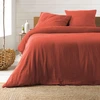 Image de Douceur d'intérieur - Parure housse de couette 100% Gaze de Coton Angelia terracotta 260x240 cm