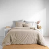 Image de Douceur d'intérieur - Parure housse de couette en coton lavé Linette lin 260x240 cm