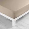 Image de douceur d'intérieur, Drap Housse (90 x 190 cm) Lina Sable, 100% Coton