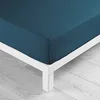 Image de douceur d'intérieur, Drap Housse (180 x 200 cm) Lina Bleu, 100% Coton