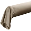 Image de Douceur d'intérieur - Taie de Traversin percale de coton Percaline sable 85x185 cm
