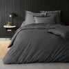 Image de Douceur d'intérieur - Housse de couette 100% Percale de coton Percaline acier 240x220 cm