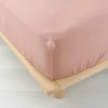 Image de Douceur d'intérieur - Drap Housse Angelia Gaze de Coton bonnet 30 cm rose 160x200 cm