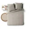 Image de Douceur d'intérieur - Parure housse de couette Meline anthracite 260x240 cm