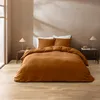 Image de Douceur d'intérieur - Parure housse de couette relief uni Clara caramel 240x220 cm