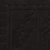 Image de Deco Tapis 1740159 Tapis d'Entrée Demi-Lune Feuilles Polypropylène/Cao Noir 75 x 45 cm
