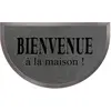 Image de Douceur d'Intérieur, Tapis Demi-Lune (45 x 75 cm) Maison Gris/Noir, PVC