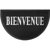 Image de Douceur d'Intérieur, Tapis Demi-Lune (45 x 75 cm) Maison Noir/Gris, PVC