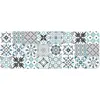 Image de douceur d'intérieur, Tapis Rectangle (45 x 120 cm) Salou Bleu, Mousse Imprimée