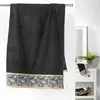 Image de Douceur d'Intérieur, Drap de Bain (90 x 150 cm) Orbella Noir, Eponge Jacquard