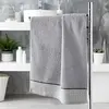 Image de Douceur d'Intérieur, Serviette de Toilette (50 x 90 cm) Belina Gris, Eponge Jacquard