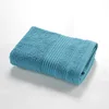 Image de Douceur d'Intérieur, Serviette de Toilette (50 x 90 cm) Tendresse Bleu Paon, Eponge Unie 100% Coton