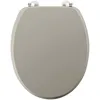 Image de Douceur d'Intérieur, Abattant de WC (37 x 46 cm) Matteis Taupe, MDF Uni Mat