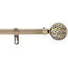 Image de Douceur d'Intérieur, Tringe Extensible en Kit Complet (120 < 210 cm) Globa Laiton, Plaqué
