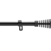 Image de Douceur d'Intérieur, Tringe Extensible en Kit Complet (120 < 210 cm) Sablis Noir, Peint