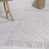 Image de Tapis en Relief Tufté - Slow Life - 60 X 120 Cm - Blanc