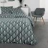 Image de TODAY Parure De Lit Double en Coton Flanelle Imprimé - Vert - 240 X 260 Cm