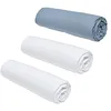Image de Today Essential - Lot de 3 draps Housses 160x200 cm 2 Personnes 100% Coton Craie/Denim