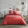 Image de Parure de lit - TODAY - JAVA - 2 personnes - 240x220 cm - Coton - Imprimé London - Rouge