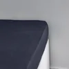 Image de Drap Housse 160X200cm 2 Personnes Jersey Uni Essential Navy