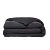 Image de Parrure de lit TODAY Prestige - 220 x 240 cm - 2 personnes - 100% Percale Finition dentelle - Fusain