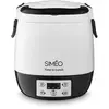 Image de Simeo - Lunchbox Électrique Time to Lunch LBE420 - Boîte Chauffante, Programmable, 3 Temps de Cuisson, Maintien du Chaud, 2 Contenants - 20,5x20,5x21 cm - Blanc