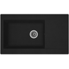 Image de Evier 1 grand bac, 1 égouttoir noir L. 86 cm EINNA