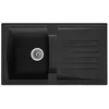 Image de STRADOUR Evier cuisine a encastrer 1 bac + 1 egouttoir Arena - Resine - 86 x 50 cm - Noir en occasion ou reconditionné