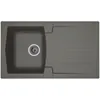 Image de STRADOUR Evier cuisine à encastrer 1 bac + 1 égouttoir Arena - Résine - 86 x 50 cm - Gris béton