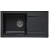 Image de STRADOUR Evier a encastrer EINNA, en SMC NOIR PAILLETE - 06, 1 bac, dim. 78 * 43,5 cm, vidage manuel
