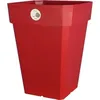 Image de Pot de fleurs - RIVIERA - Soleilla carré - 39x39x36 cm - Rouge - Plastique 100% recyclable