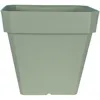 Image de Bac à fleurs carré - RIVIERA - SOLEILLA - Plastique - 49x49x45 cm - Vert argile