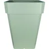 Image de Bac à fleurs carré - RIVIERA - SOLEILLA - Plastique - H53x39x39 cm - Vert argile