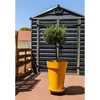 Image de Pot de fleurs - RIVIERA - SOLEILLA Rond - Plastique - H52 x D39 cm - Jaune