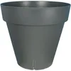 Image de Pot de fleurs rond RIVIERA LOFT - Plastique - D295 x H27 cm - 105L - Gris