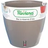 Image de Pot de fleurs avec réserve deau - RIVIERA - EVA NEW ROND - Ø 35 x H 33 cm - 245L - Taupe