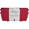 Image de Lot 2 jardinières - RIVIERA EVA - Plastique - Dimensions unitaire : 57 x 19.5 x 19.5 cm - Rouge